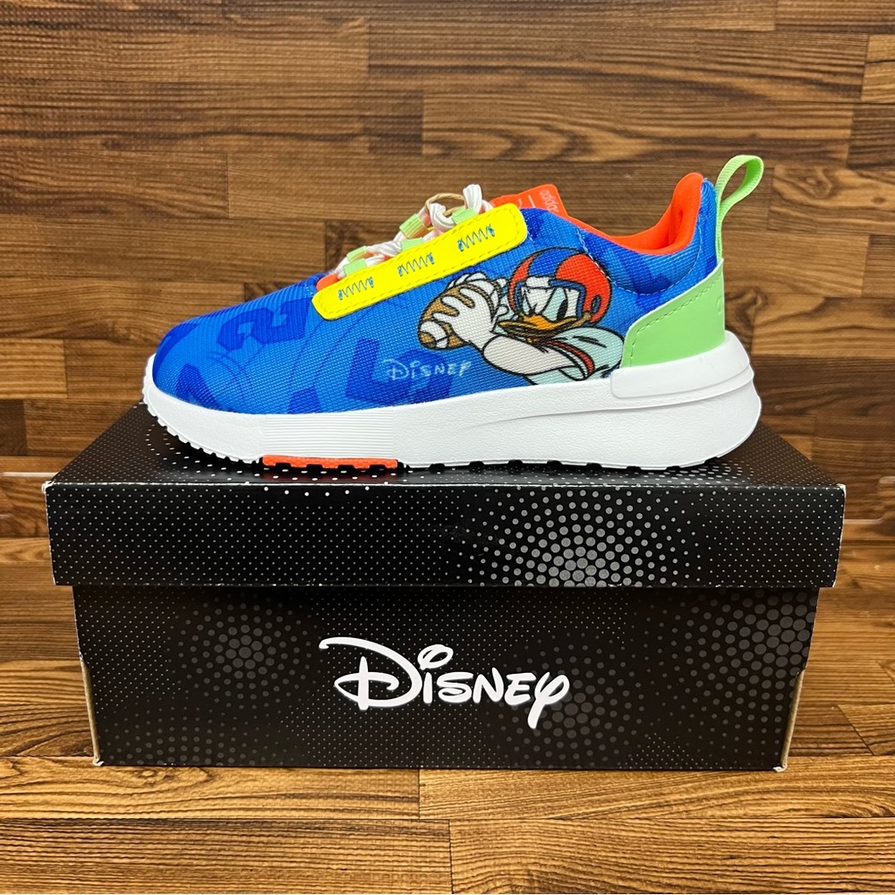 Adidas Racer TR21 Donald Duck Toddler Blue Sneakers #644 - Picture 3 of 7